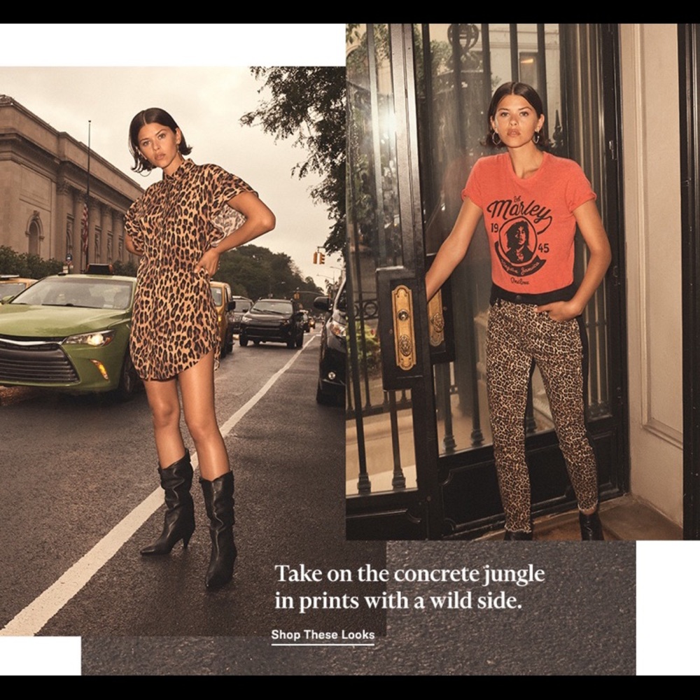 alice + olivia leopard jeans